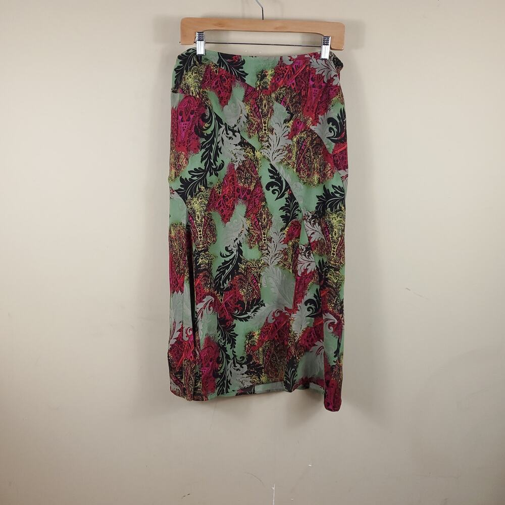 Vintage RQT Printed Midi Skirt Size 14